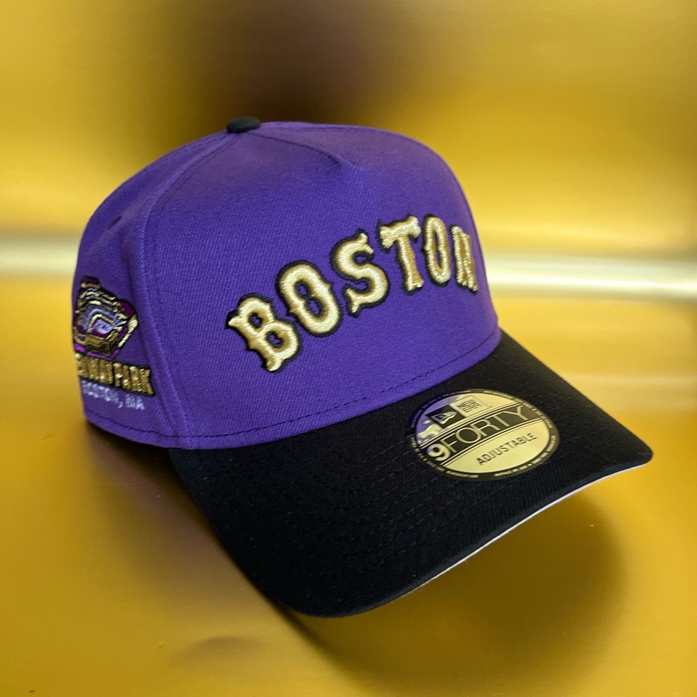 New Era 9forty Purple Black Boston Red Sox Crowned Adjustable Cap